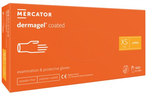 Mercator Medical Dermagel Coated latex kesztyű