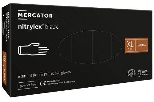 Mercator Nitrylex Black nitril kesztyű