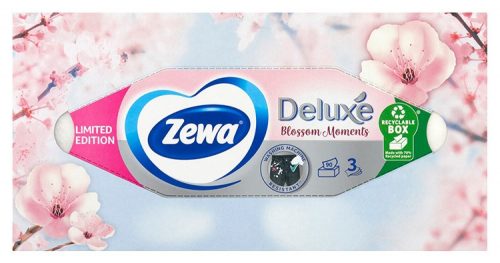 ZEWA DELUXE Dobozos papírzsebkendő 90 db-os 3 rétegű Blossom Moments